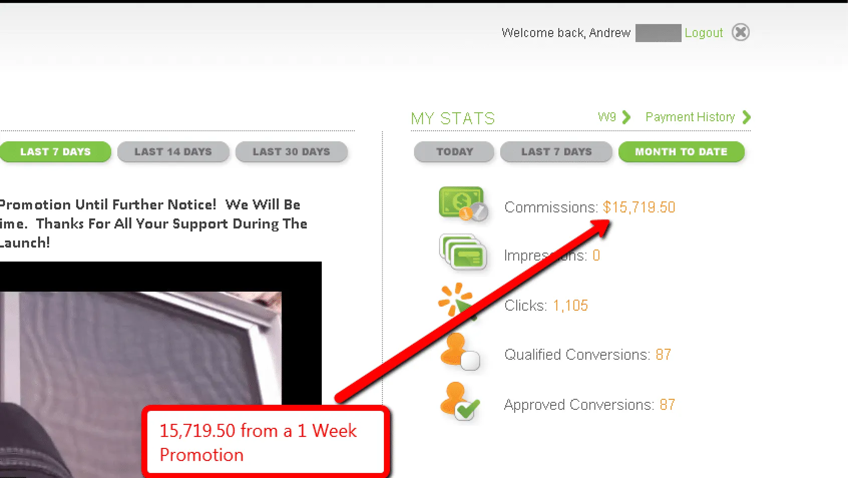 15K blog promotion income