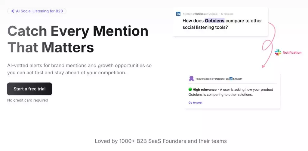 octolens social listening tool