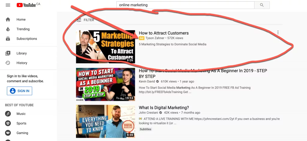 video discovery ads